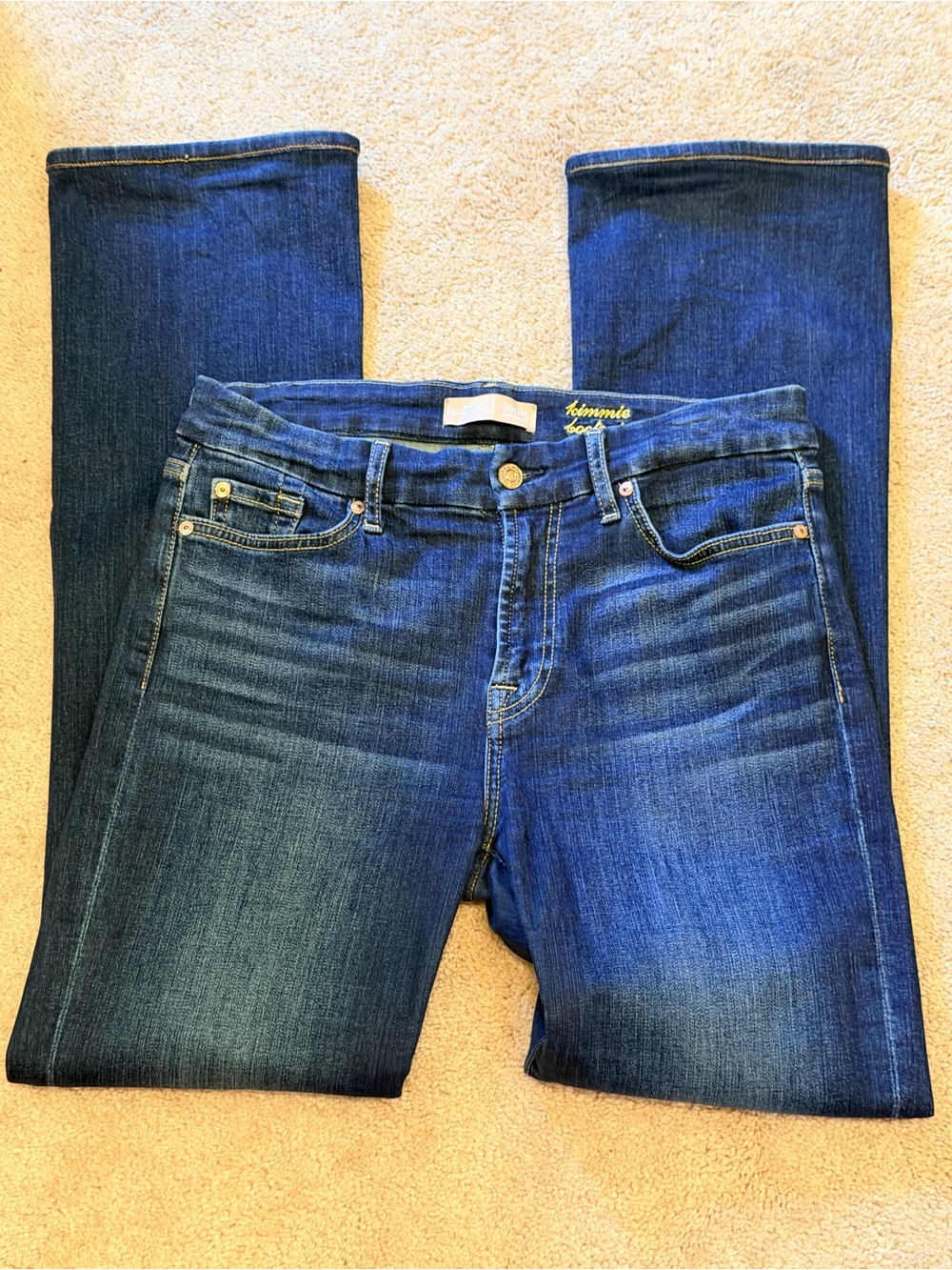 Women's Seven for All Mankind Dark Wash Boot Cut Kimmie Jeans 31/32